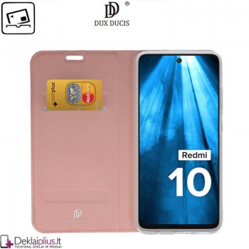 Dux Ducis dirbtinės odos viršelis - rausvas (telefonui Xiaomi Redmi 10) Dux Ducis dirbtinės odos viršelis - rausvas (telefonui Xiaomi Redmi 10)